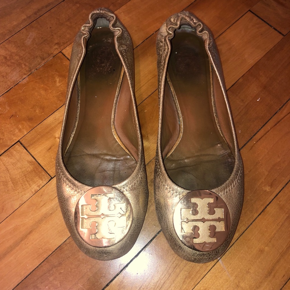 Tory Burch gold flats — size 8.5